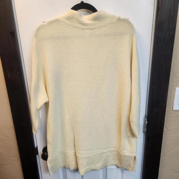 Chico's Women's V-Neck Sweater Size 2X Cream Yellow - Picture 5 of 7